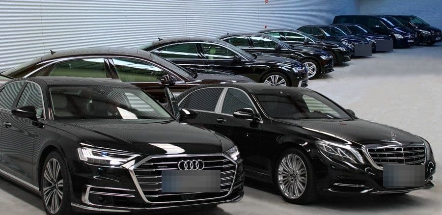 FFGR España Audi A8 and Mercedes S-Class fleet